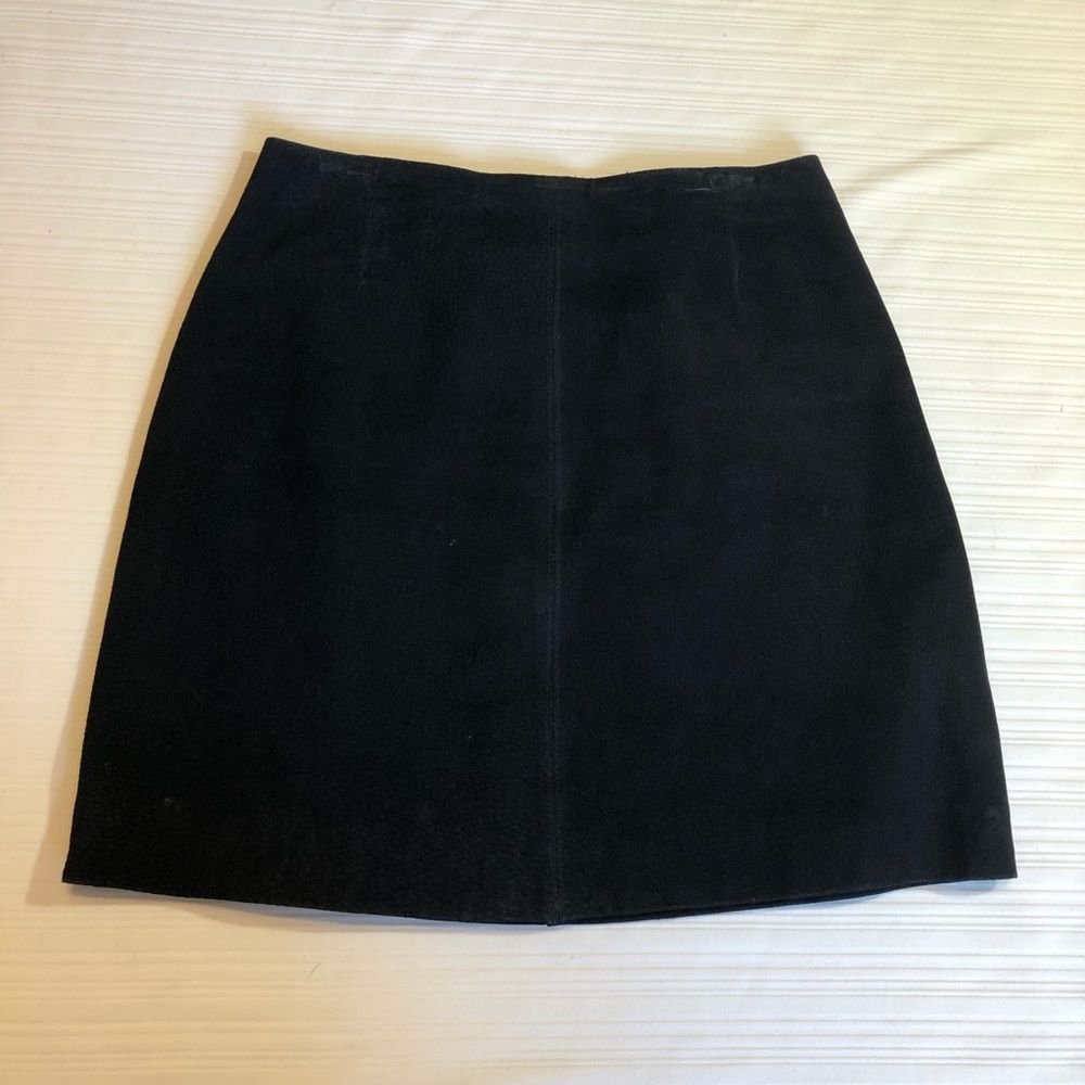 black leather mini skirt vintage
